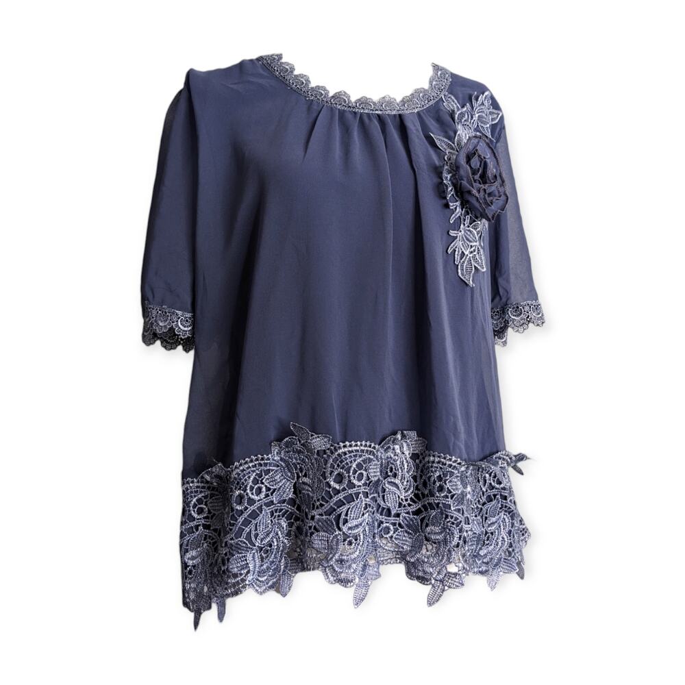 Pretty Angel lace & chiffon blouse